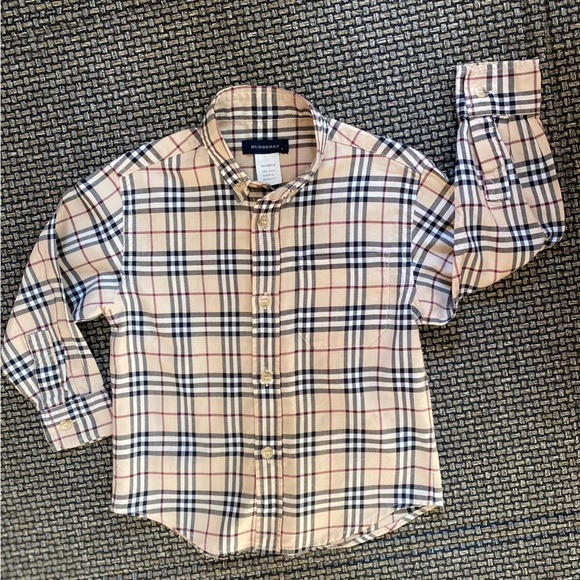 BURBERRY Upscale Boys L/S Nova Check Button Down🔥EUC/Flawless/ Size 4🔥 - Picture 12 of 15